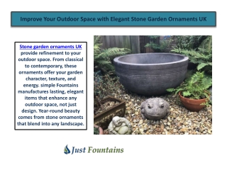 Improve Your Outdoor Space with Elegant Stone Garden Ornaments UK