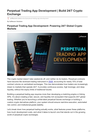 Perpetual Trading App Development – Launch Your Own 24/7
