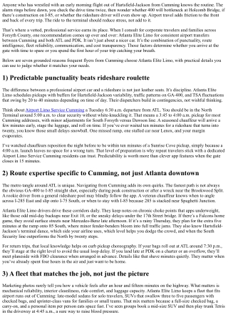 Reliable Airport Transfers from Cumming: 7 Reasons to Book Atlanta Elite Limo