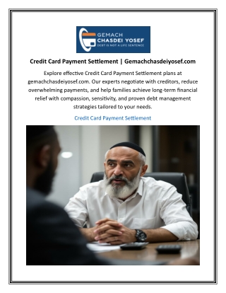 Credit Card Payment Settlement | Gemachchasdeiyosef.com