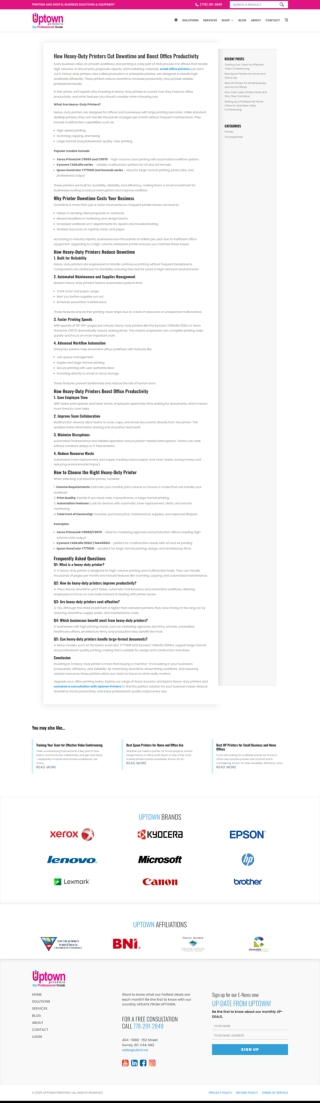 How Heavy-Duty Printers Cut Downtime and Boost Office Productivity