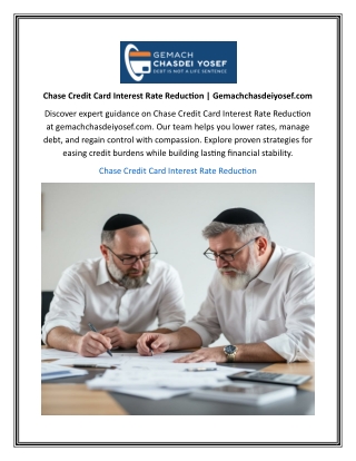 Chase Credit Card Interest Rate Reduction | Gemachchasdeiyosef.com