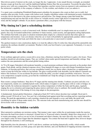 How Weather Affects Auto Glass Replacement Timing