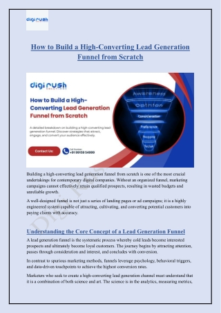 How to Build a High-Converting Lead Generation Funnel from Scratch