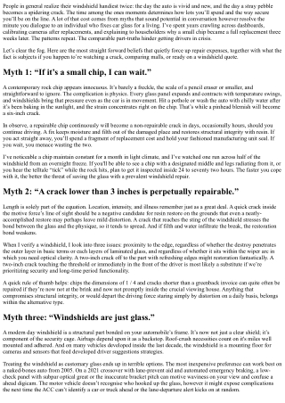 Auto Glass Myths That Could Cost You Money