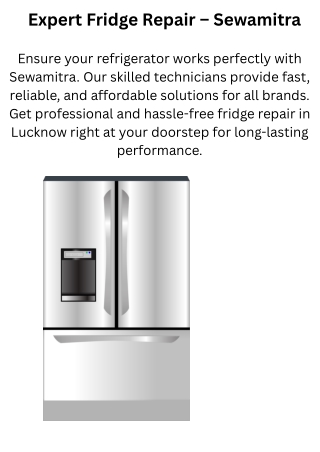 Expert Fridge Repair – Sewamitra