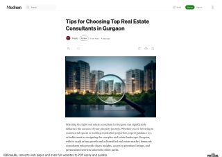 Tips for Choosing Top Real Estate Consultants in Gurgaon