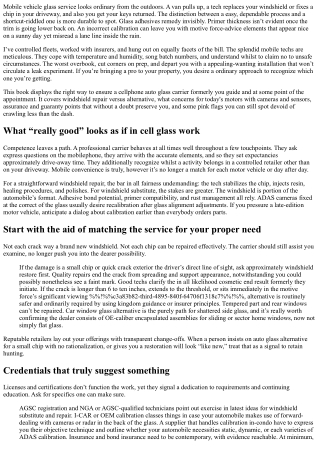 How to Verify an At-Home Mobile Auto Glass Service Provider