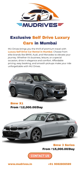MUDrives - Exclusive Self Drive Luxury Cars in Mumbai
