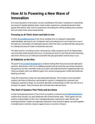 How AI Is Powering a New Wave of Innovation