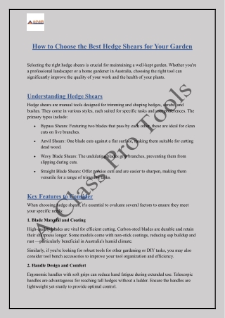 How to Choose the Best Hedge Shears for Your Garden