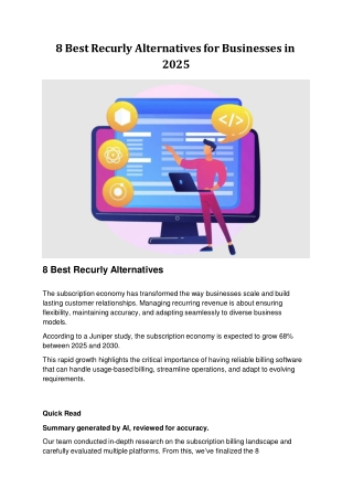 8 Best Recurly Alternatives for Businesses in 2025