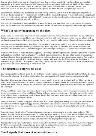 How Wiper Blades Can Damage Your Windshield—and How to Prevent It