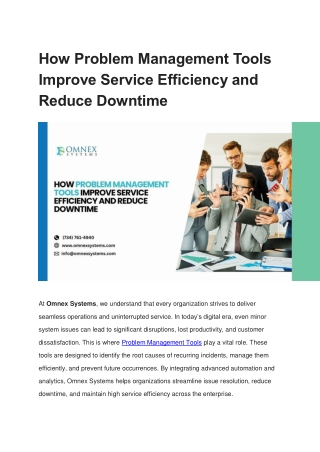 Problem Management Tools