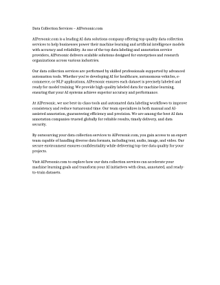 Data Collection Services