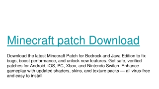 Minecraft patch