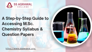 A Step-by-Step Guide to Accessing M.Sc. Chemistry Syllabus & Question Papers