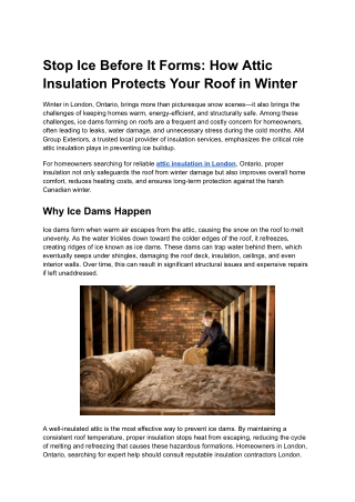 Stop Ice Before It Forms_ How Attic Insulation Protects Your Roof in Winter