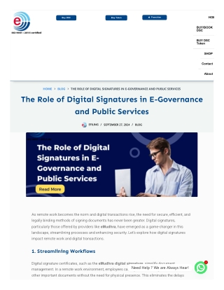 The Role of Digital Signatures in E-Governance and Public Services