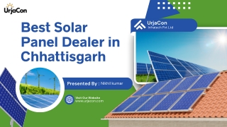 Best Solar Panel Dealer in Chhattisgarh | UrjaCon