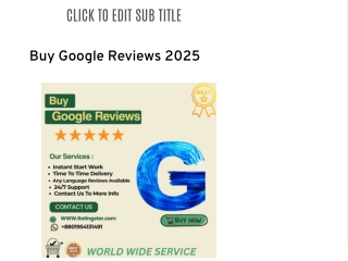 Buy Google Reviews 2025