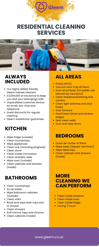 Residential Cleaning Services | Gleem Cleaning