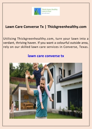 Lawn Care Converse Tx Thickgreenhealthy.com