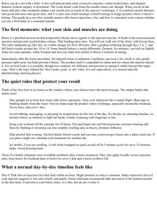 Botox Aftercare Essentials: Best Results, Minimal Side Effects