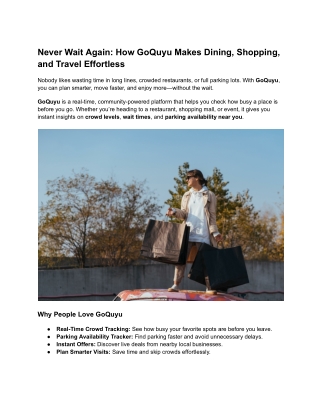 Never Wait Again with GoQuyu