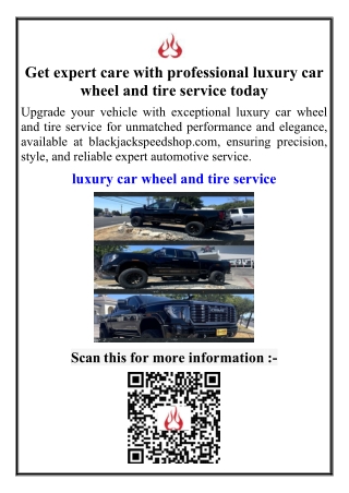 Get expert care with professional luxury car wheel and tire service today