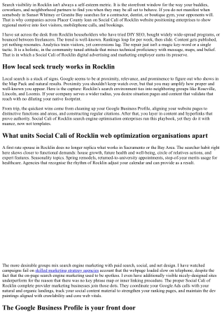 Boost Local Visibility with Social Cali of Rocklin SEO Agencies