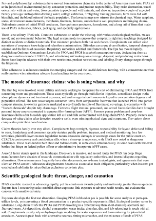 PFAS Litigation: Emerging Dangers and Legal Defenses