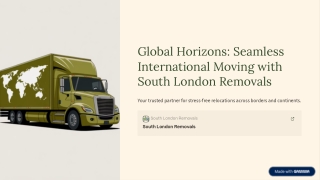 Global Horizons - Seamless International Moving with South London Removals