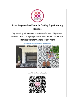 Extra Large Animal Stencils Cutting Edge Painting Designs
