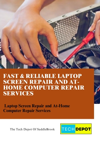 Fast and Reliable At-Home Laptop & Computer Repair Services