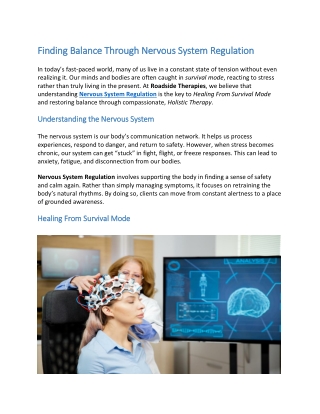 Finding Balance Through Nervous System Regulation