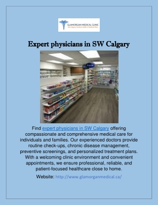 Expert physicians in SW Calgary