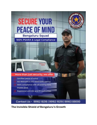 Top-Rated Security Guard Services in Bangalore: Bengaluru Squad