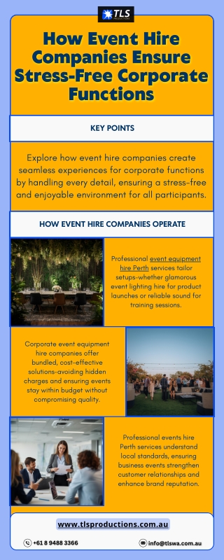 How Event Hire Companies Ensure Stress-Free Corporate Functions