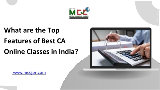What are the Top Features of Best CA Online Classes in India?