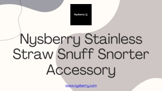 Nysberry Stainless Straw Snuff Snorter Accessory