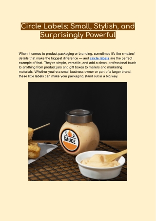 Circle Labels: Small, Stylish, and Surprisingly Powerful