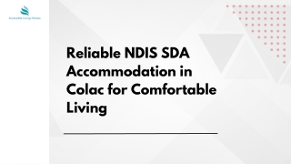 Reliable NDIS SDA Accommodation in Colac for Comfortable Living