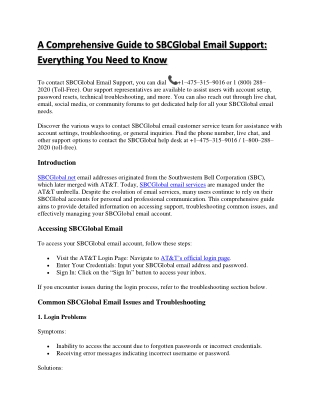 What is the best way to reach SBCGlobal customer service?