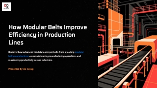 How Modular Belts Improve Efficiency in Production Lines