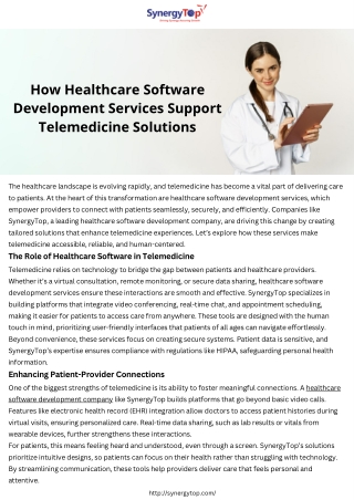 Healthcare software development company ---