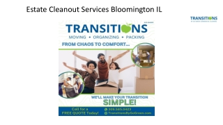 Estate Cleanout Services Bloomington IL