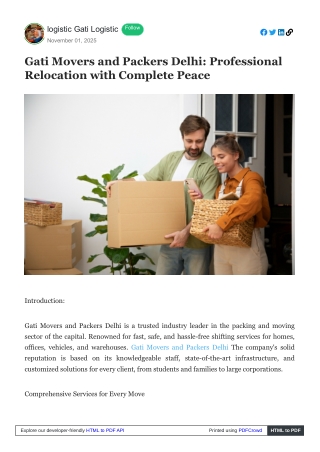 Discover Trusted Shifting Experts at Gati Packers and Movers
