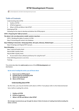 IETM Development Process