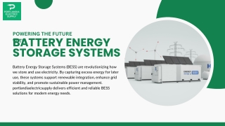 Powering the Future with Battery Energy Storage Systems